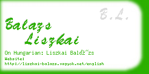 balazs liszkai business card